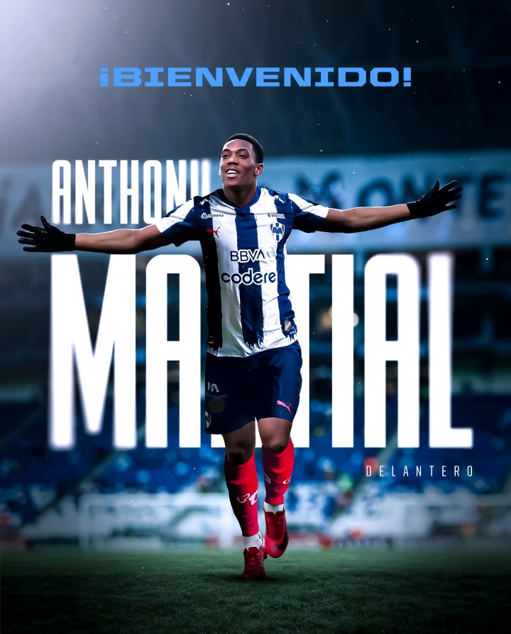 Gia nhập Ramos! Chính thức: Martial 29 tuổi gia nhập đội bóng Mexico Monterrey