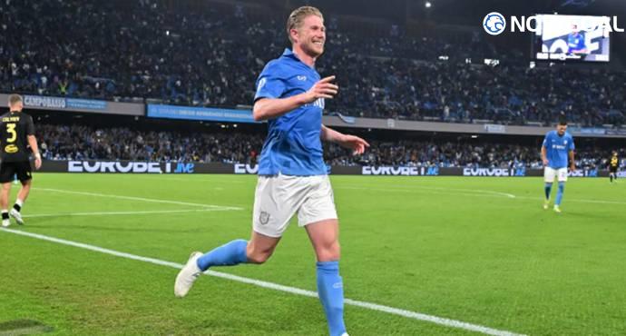 De Bruyne Shines with a Brace as Napoli Experiment with His New Midfield Role