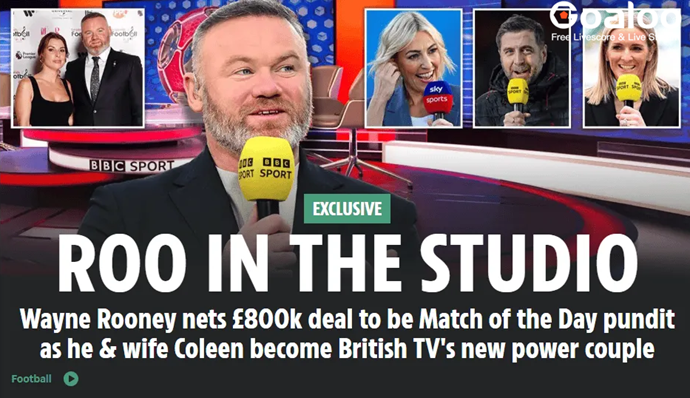 Wayne Rooney Signs £800k Deal to Become BBC's