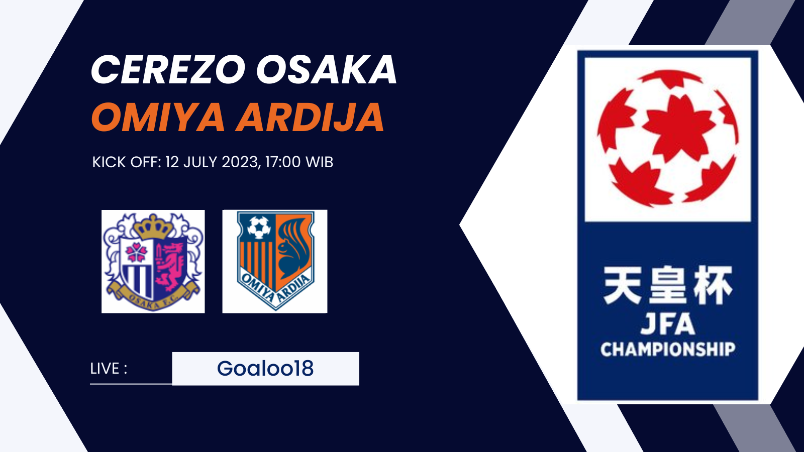 Cerezo Osaka VS Omiya Ardija Prediction Japan Emperor's Cup