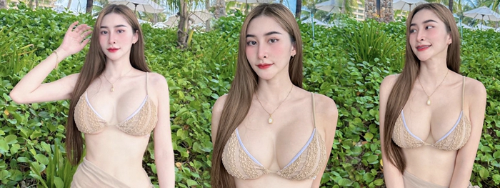 พลอย ศุภาพิชญ์ สาวไทยหุ่นสะบึม นุ่งบิกินี่โชว์ริมหาด ใครละจะต้านไหว