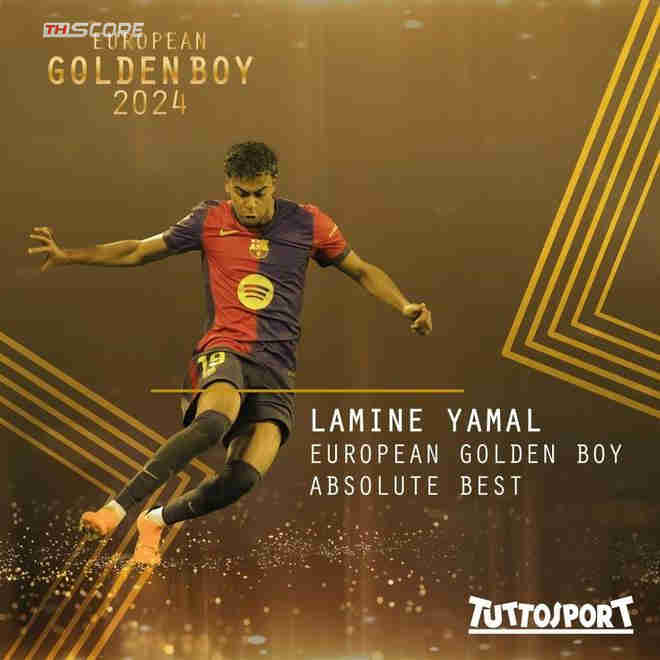 ยามาลคว้ารางวัลโกลเด้น บอย! คว้ารางวัลใหญ่ 2 รางวัลภายในหนึ่งเดือน อนาคตสดใส!