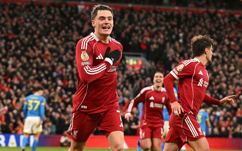 Bàn thắng đầu tiên của Wirtz! Liverpool thắng Wolves 2-1, thăng hạng 4 với 3 trận toàn thắng liên tiếp