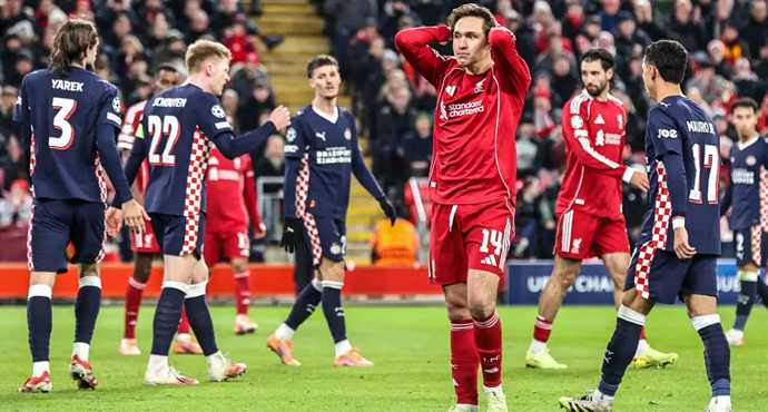 ยูฟ่าแชมเปียนส์ลีก - ลิเวอร์พูล 1-4 พีเอสวี ไอนด์โฮเฟ่น