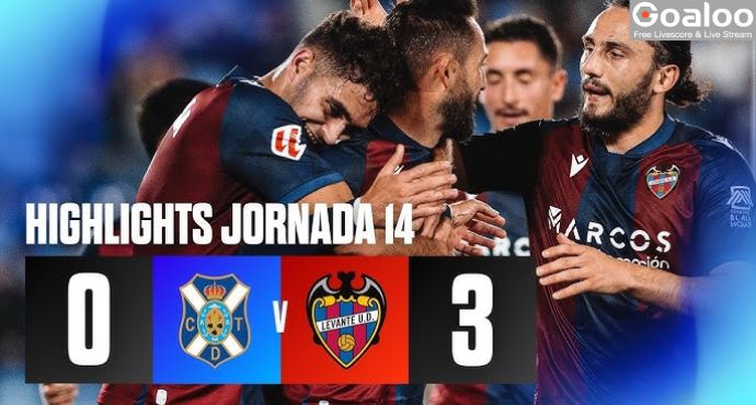 Levante Dominates Tenerife in a 3-0 Victory
