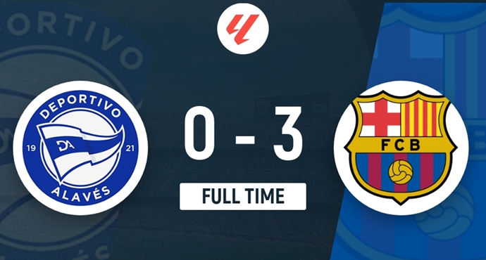 บาร์เซโลน่า ถล่ม อลาเบส 3-0 เลวานดอฟสกี้ ซัดแฮตทริกในเวลา 32 นาที