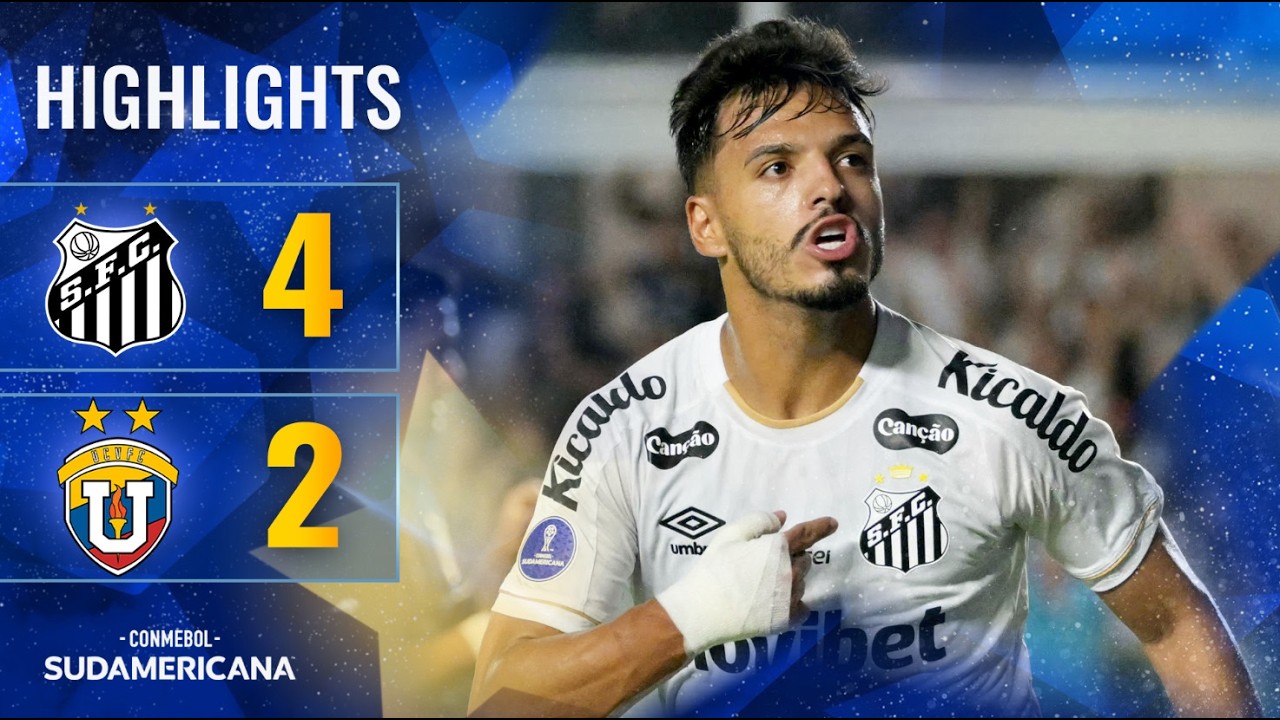 Match Highlights: Santos 4-2 Universidad Central de Venezuela Copa Sudamericana