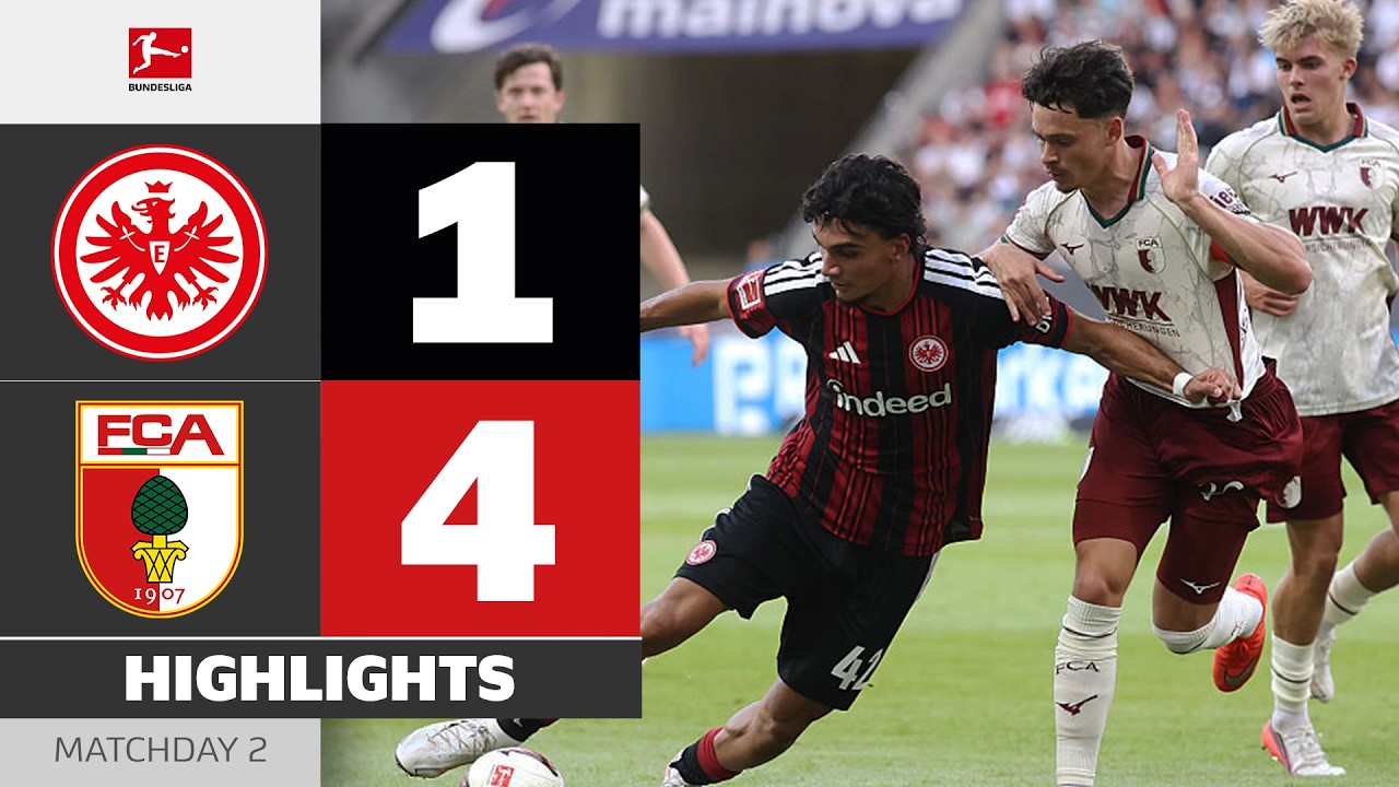 Frankfurt 1-4 Augsburg丨Melhores Momentos -Bundesliga