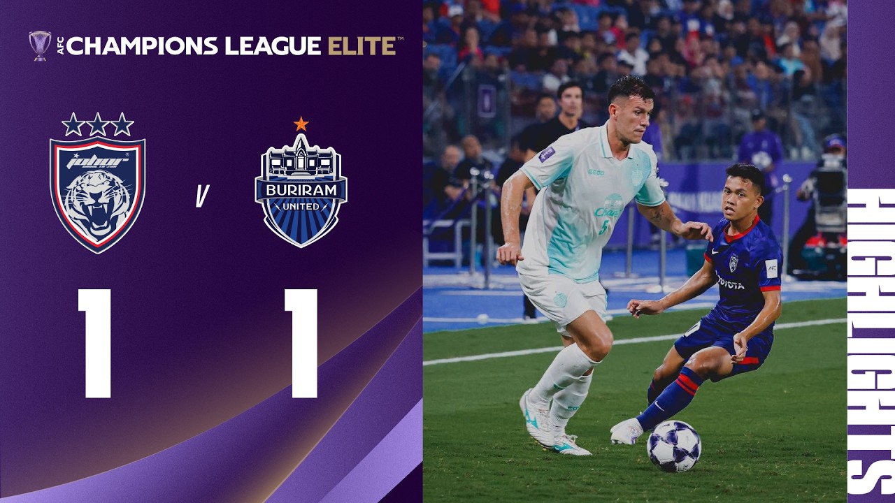 Match Highlights: Johor Darul Takzim 1-1 Buriram United AFC Champions League