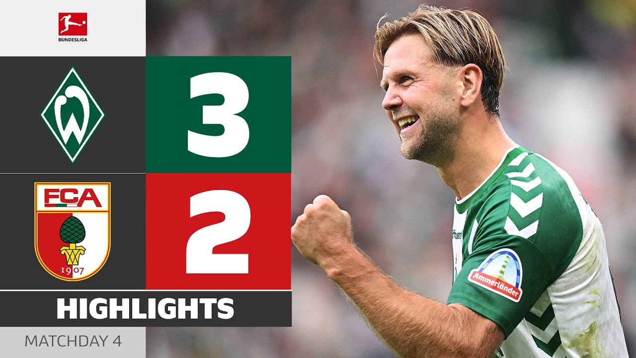 Match Highlights: Werder Bremen 3-2 Augsburg VĐQG Đức