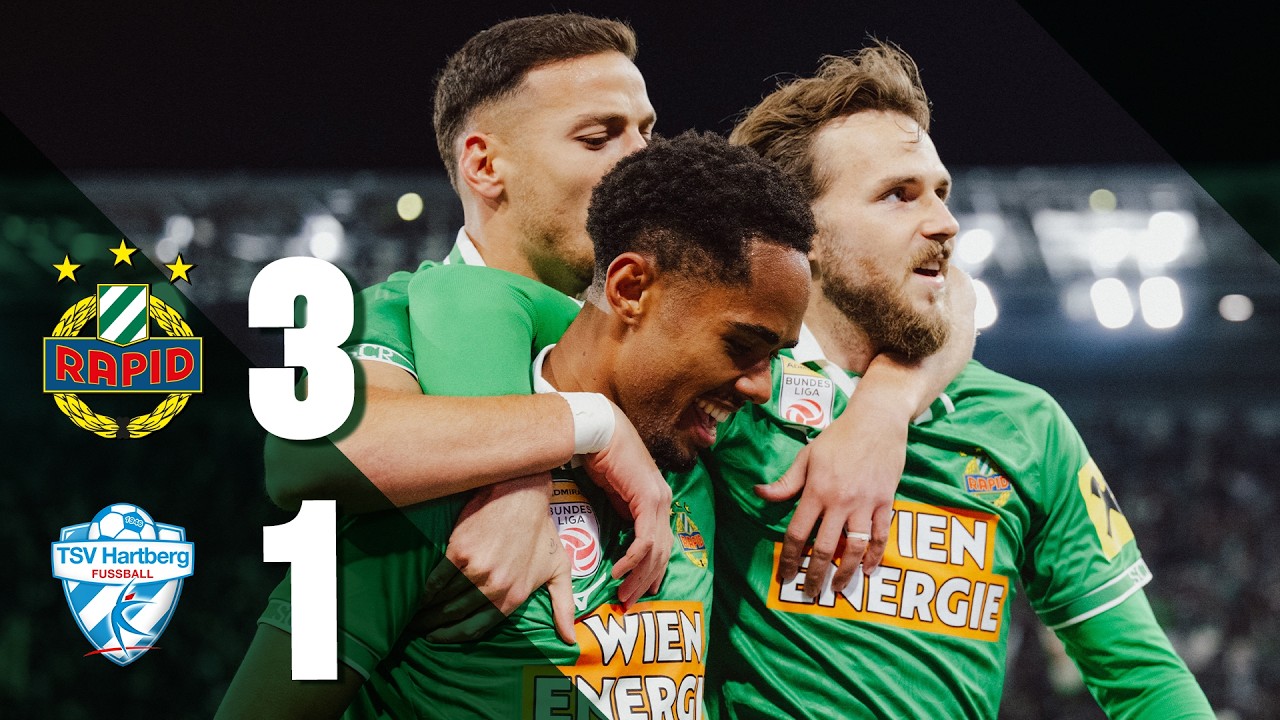 SK Rapid 3-1 Hartberg丨Melhores Momentos -Primeira Liga