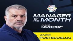 Toàn thắng 4 trận! HLV Postecoglou của Al Nassr nhận giải HLV xuất sắc nhất tháng 8 tại Saudi Pro League