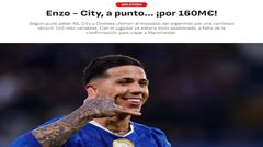 Tổng giá 160 triệu euro! AS: Chelsea và Man City đạt thỏa thuận, Enzo 140 triệu euro + phụ phí gia nhập Man City