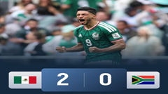 Trận khai mạc 3 thẻ đỏ! Mexico 2-0 Nam Phi, Quiñones và Jiménez lập công