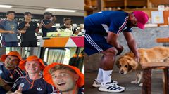 Bild kể chuyện thú vị của Bayern tại Hàn Quốc: Cầu thủ đội mũ quýt, Kompany vuốt ve chó vàng