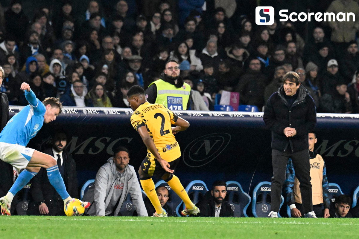 나폴리, 인터밀란과 1-1 무승부...콘테 감독, 