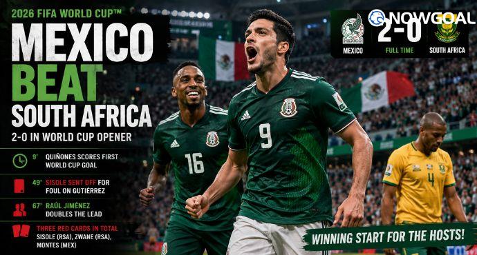 Mexico Make Winning Start to 2026 World Cup with 2-0 Victory Over South Africa