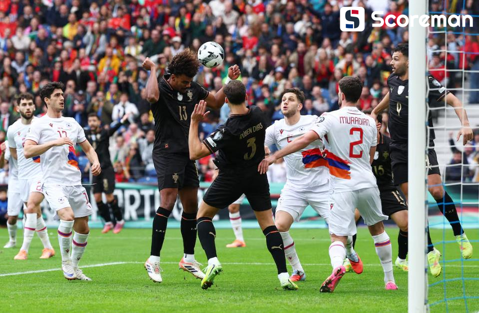 포르투갈, 아르메니아를 9-1 완승... 7회 연속 WC 본선 진출 확정