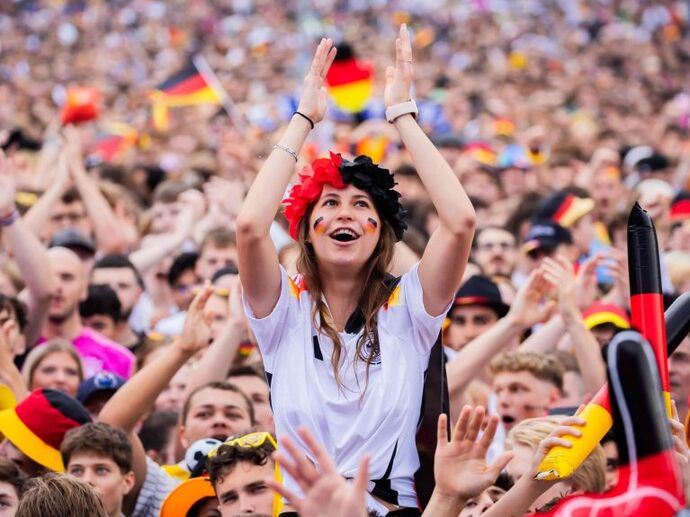 Beautiful Girl Fans in EURO2024