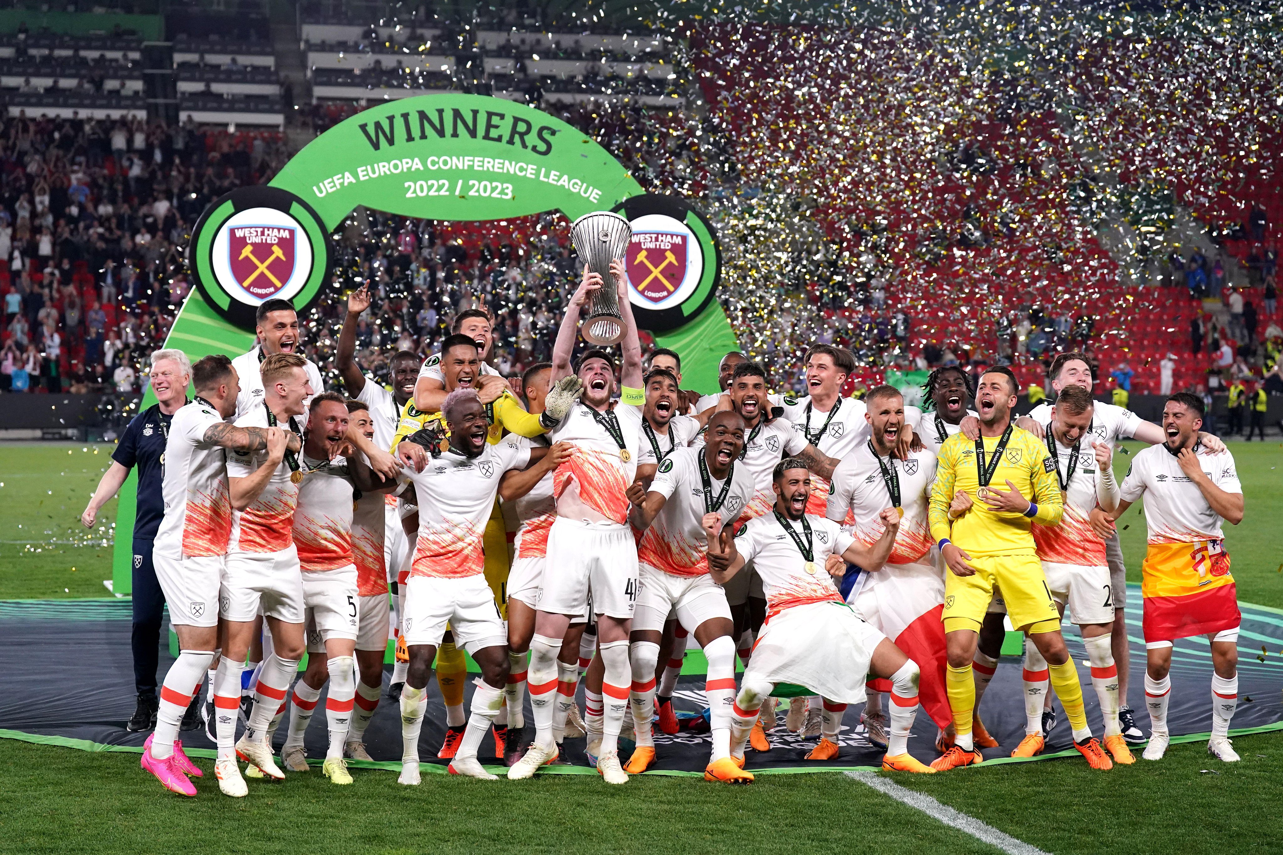 West Ham United 2-1 Fiorentina, winning the UEFA Europa Conference League Champion