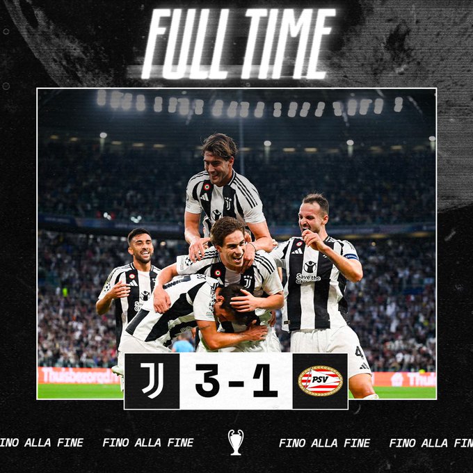 Kết quả Cúp C1: Juventus 3-1 PSV Eindhoven