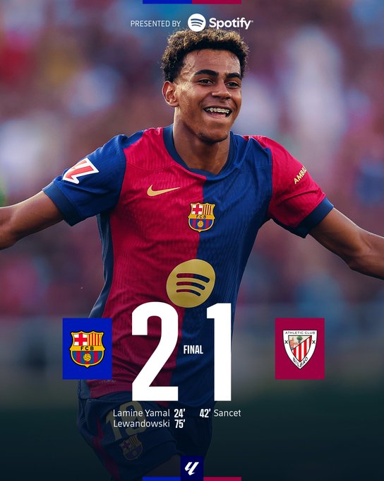 Kết quả VĐQG Tây Ban Nha: Barcelona 2-1 Athletic Bilbao