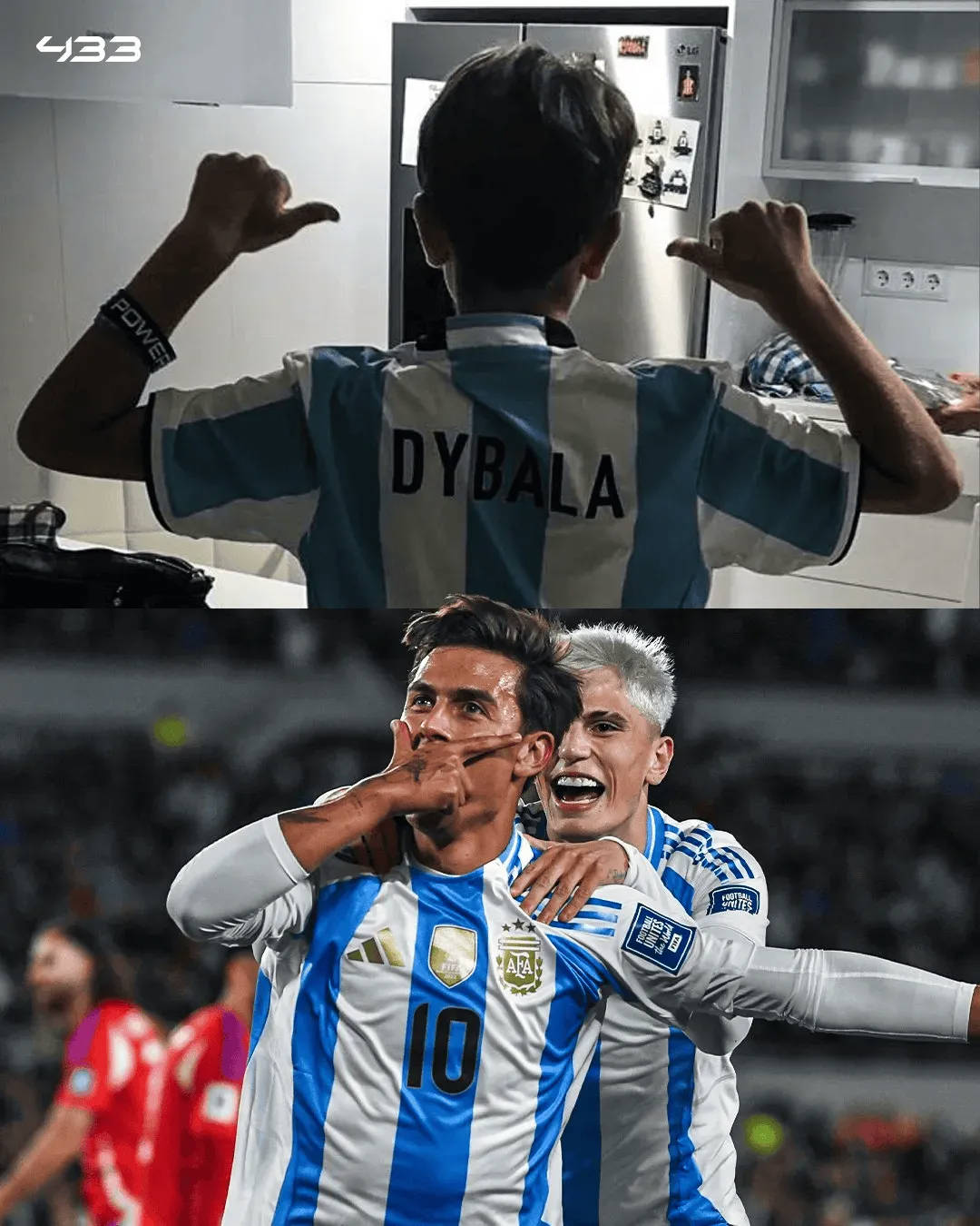 Garnacho đã đăng tải bức ảnh ăn mừng chiến thắng với Dybala: Cố gắng lên Argentina