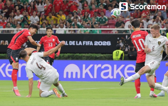 한국 VS 체코 전반전 0-0…점유율 ‘55% vs 45%’ 한국이 주도+