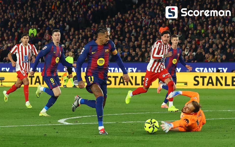 바르셀로나, AT마드리드 3-1 제압... 리그 5연승→선두 질주