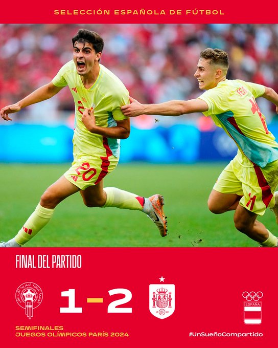 Paris 2024 Olympics：Morocco 1-2 Spain