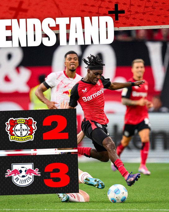 Kết quả VĐQG Đức: Bayer Leverkusen 2-3 RB Leipzig