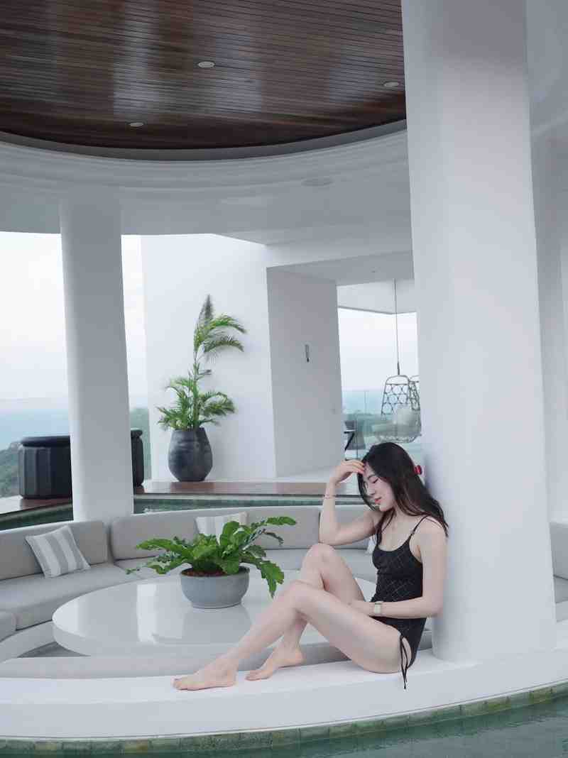 ปันปัน สุทัตตา ใส่ชุดว่ายน้ำสีดำ งานหุ่นและงานผิวให้เต็มร้อย