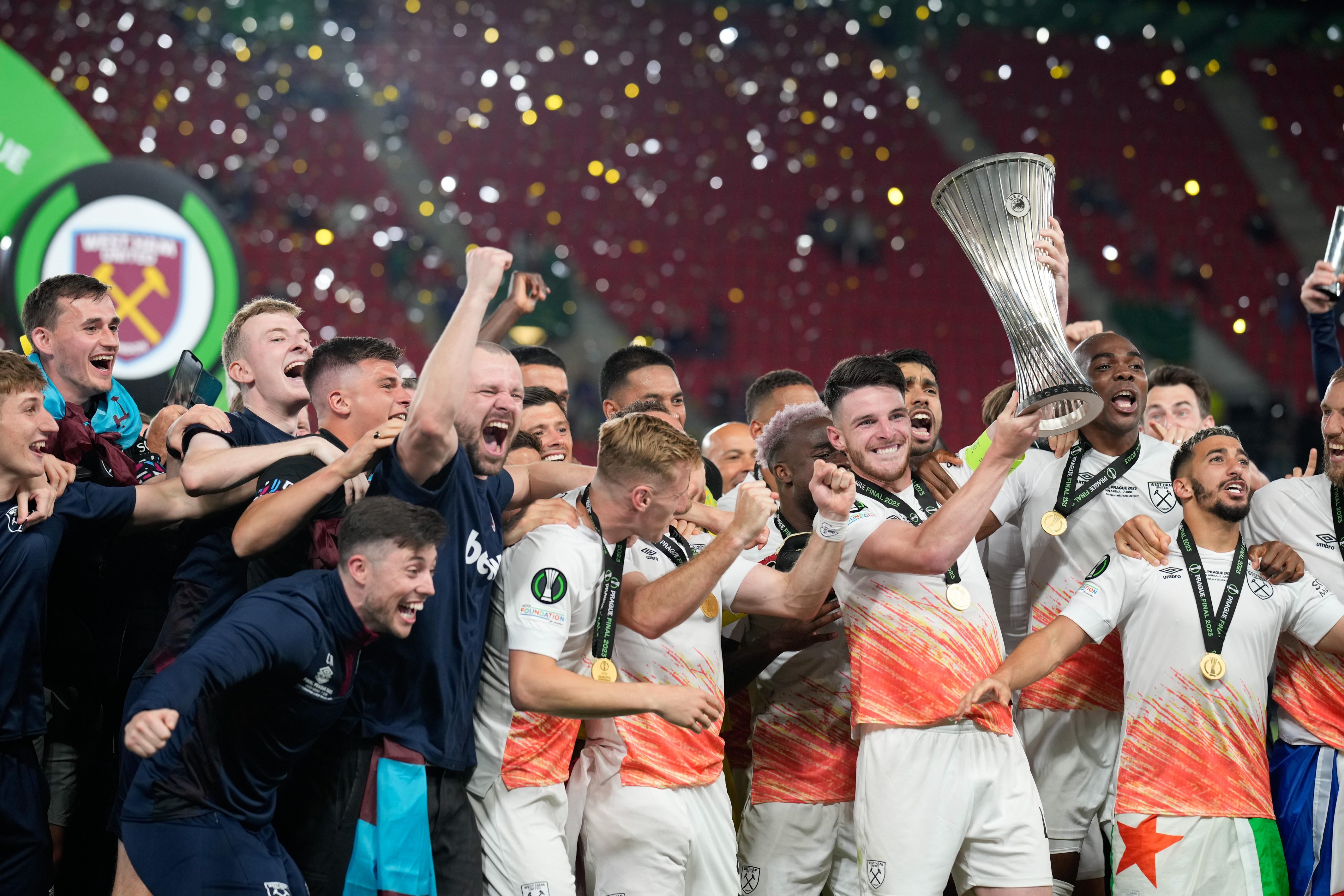 West Ham United 2-1 Fiorentina, winning the UEFA Europa Conference League Champion