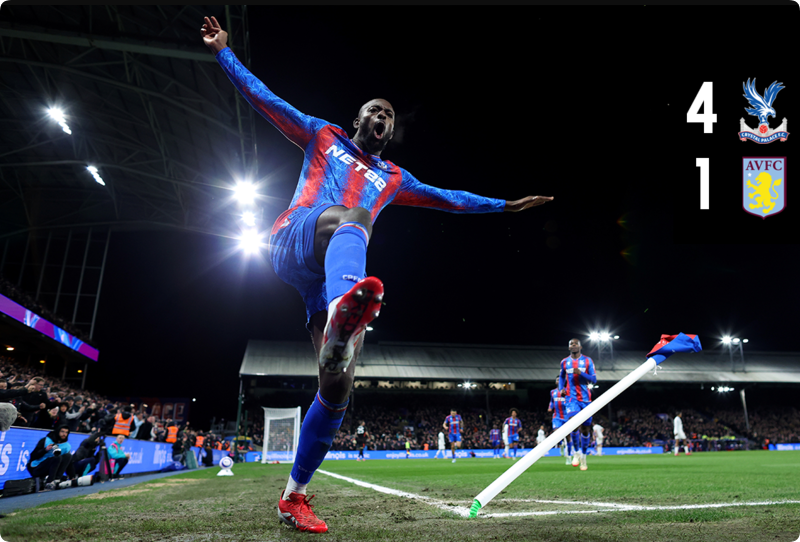 크리스탈 팰리스 4-1 아스톤 빌라 '마테타 맹활약'