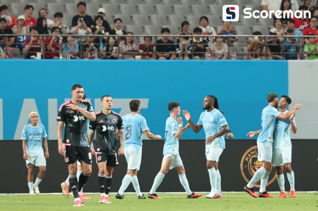 3년 만에 방한한 맨체스터시티, 팀 K리그 3-1 완파