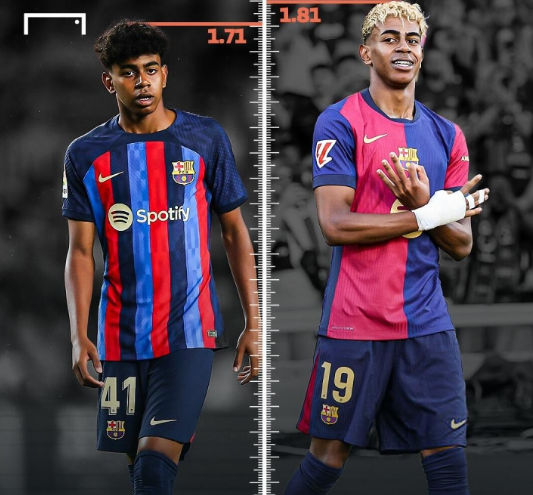 Truyền thông Tây Ban Nha: Yamal đã cao từ 171cm lên 181cm trong vòng hai năm và về mặt lý thuyết có thể tiếp tục cao thêm cho đến khi cậu bé 21 tuổi