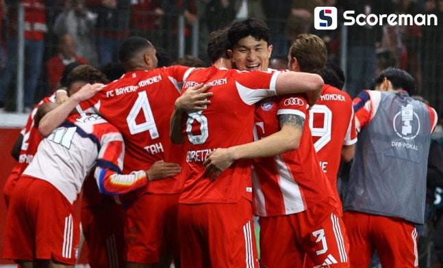 '김민재 쐐기골 기점' 뮌헨, 레버쿠젠 2-0 꺾고 포칼 결승행