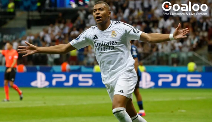 UEFA Super Cup: Kylian Mbappé scores in Real Madrid debut during victory over Atalanta