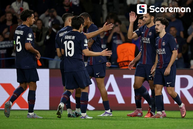 PSG, 아탈란타 4-0 완승... '교체출전 '이강인 패스 성공률 93%