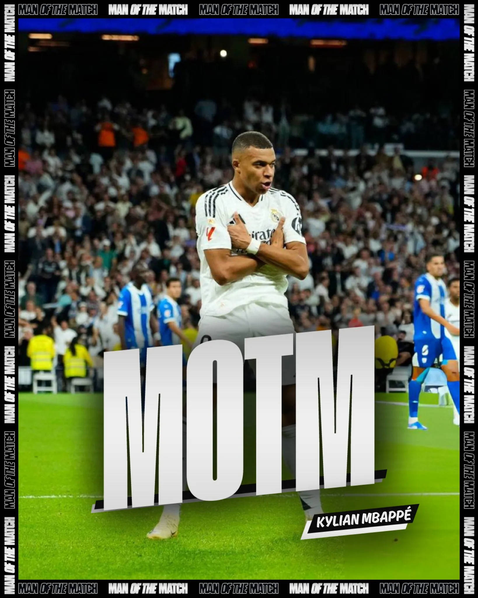 Lấy lại Phong độ, Mbappé được bầu là cầu thủ xuất sắc nhất trận Real Madrid và Alaves