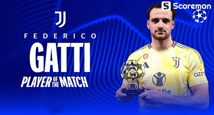 페데리코 가티, 클럽 브뤼헤 KV VS 유벤투스 경기의 최우수 선수 선정