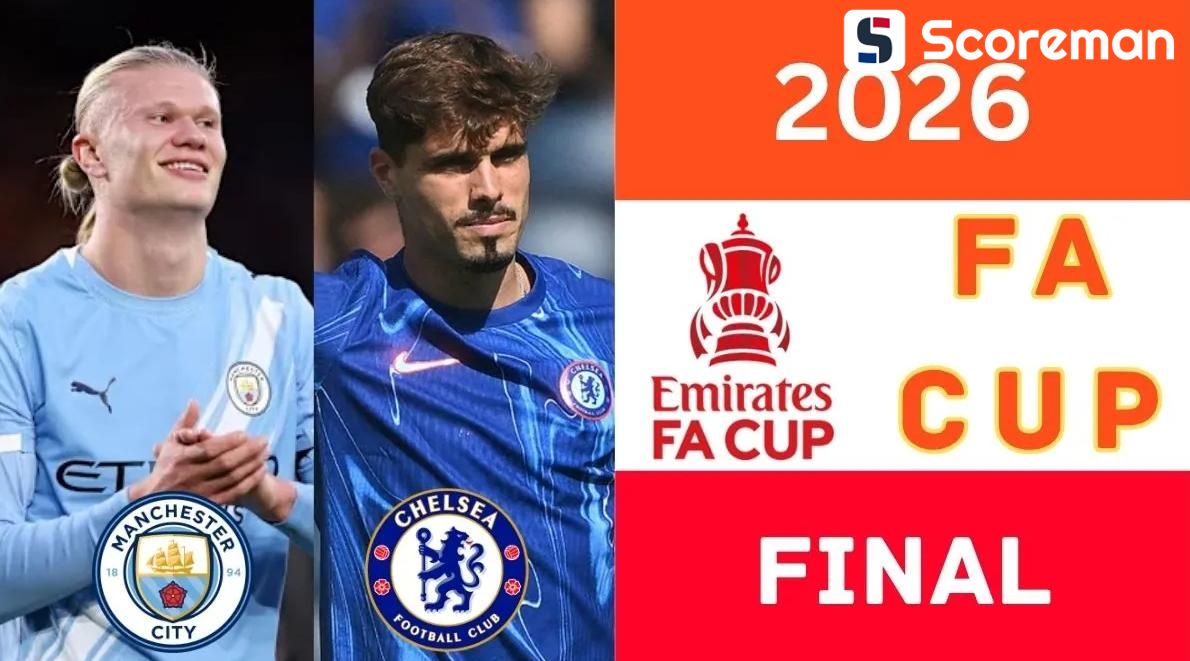 맨시티 vs 첼시! 2025-26 FA컵 결승 대진 확정→5월 16일 단판 승부로 우승 팀 결정