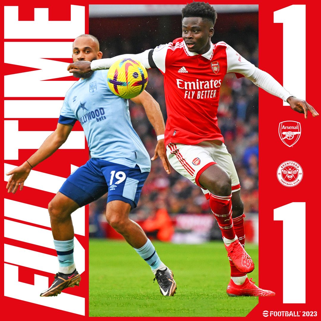 Highlights: Arsenal 1-1 Brentford, Gunners Continue to Lead in EPL