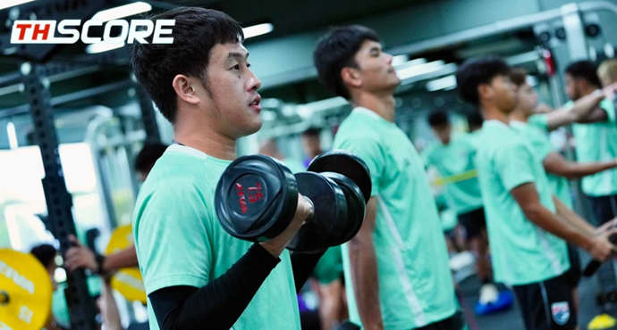 ช้างศึกกลับมาซ้อม! ลุยเข้มดวลสิงคโปร์ รอบรองฯ อาเซียนคัพ