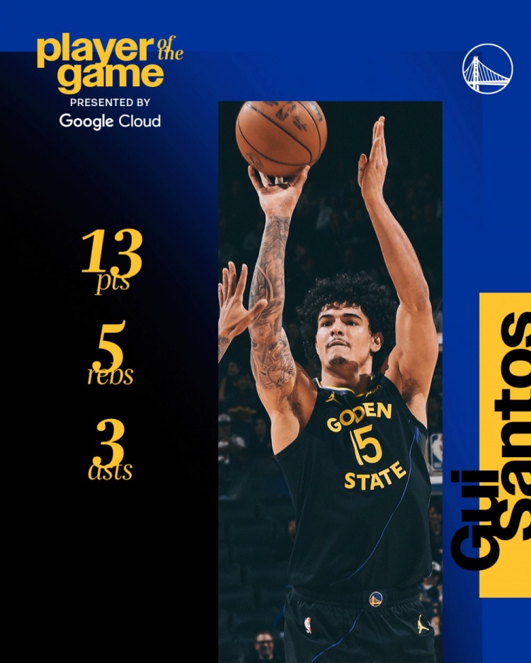 Santos của Warriors là cầu thủ xuất sắc nhất trận đấu