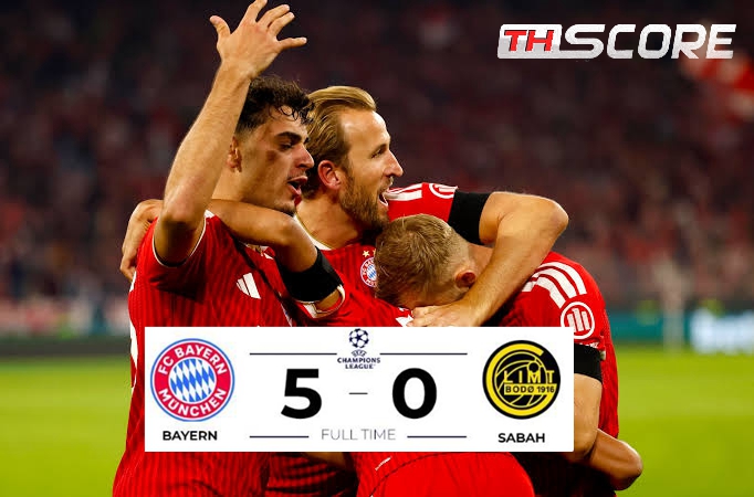 ​บาเยิร์น รัวโหดครึ่งหลัง ถล่ม โบโด/กลิมต์ 5-0 ประเดิมชัยยูฟ่าแชมเปียนส์ลีก