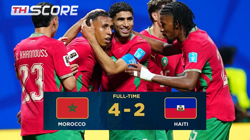 ​โมร็อกโกพลิกนรก! รัวแซงเฮติ 4-2 ฮาคิมิ-ไซบารีประสานงาทะลุเข้ารอบ 16 ทีม