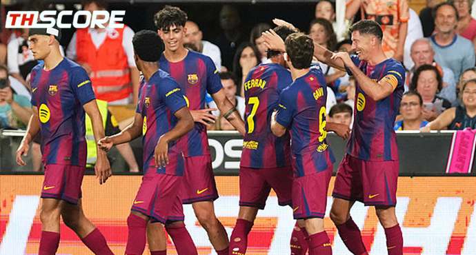 ลาลิกา - บาเลนเซีย 3-1 บาร์เซโลน่า