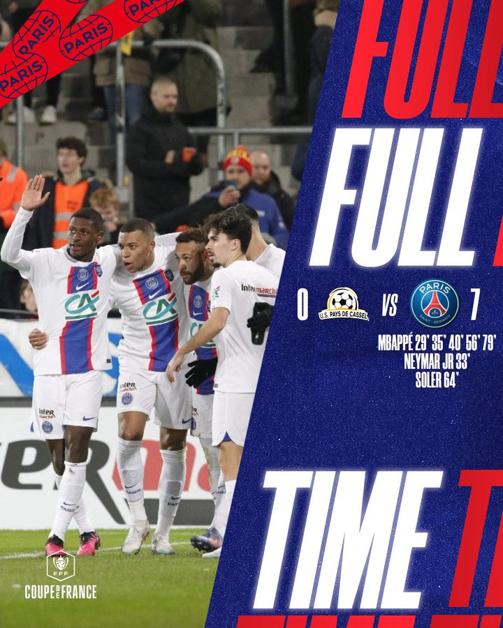Highlights:Pays de Cassel 0-7 Paris Saint-Germain