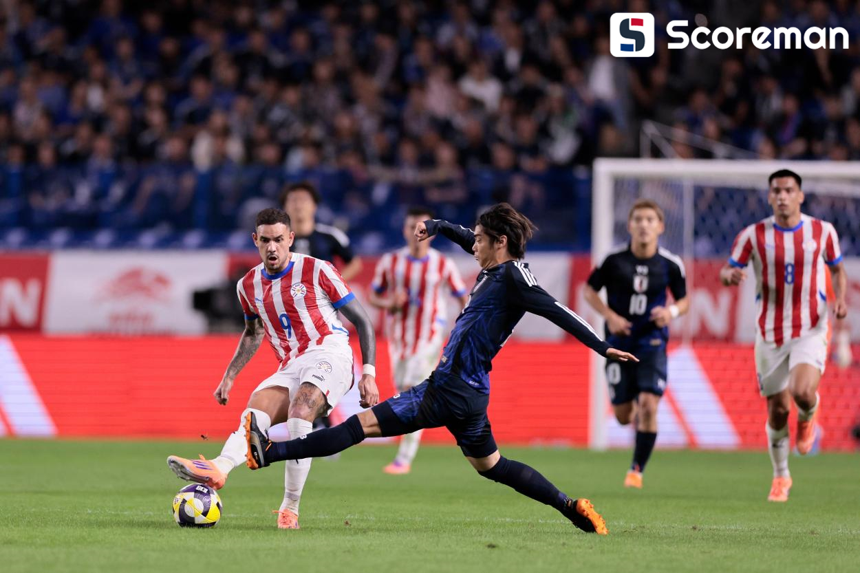 일본, 파라과이와 2-2 무! 충격 3경기 무승...日 언론 